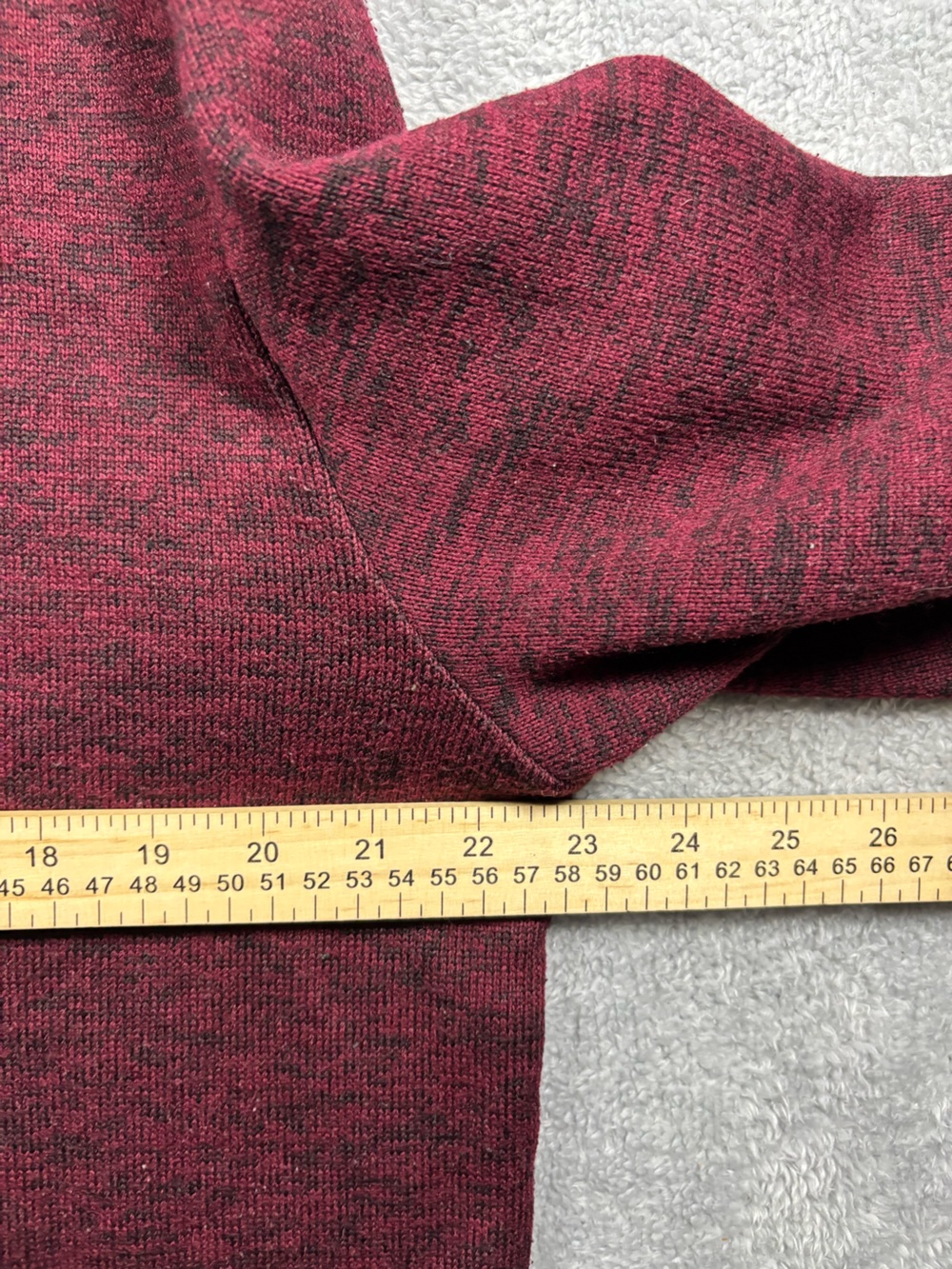 Beverly Hills Polo Club Men's Zip-Up Sweater - Burgundy Heather - Picture 4 of 5